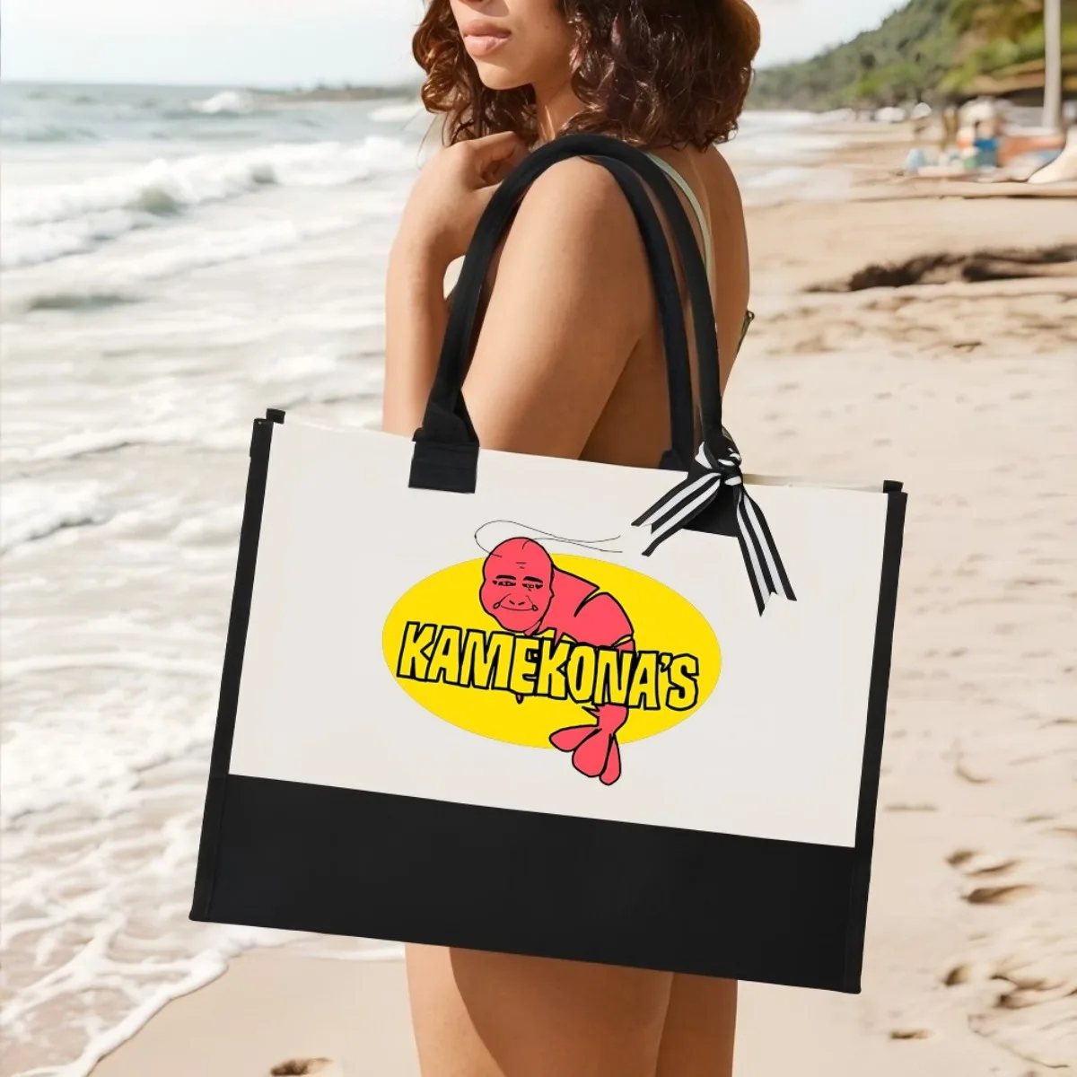 

Kamekona's Shrimp, Новое поступление 2026, модная практичная просторная многоразовая большая сумка с узором и принтом, 2-цветная сверхмощная большая сумка через плечо B