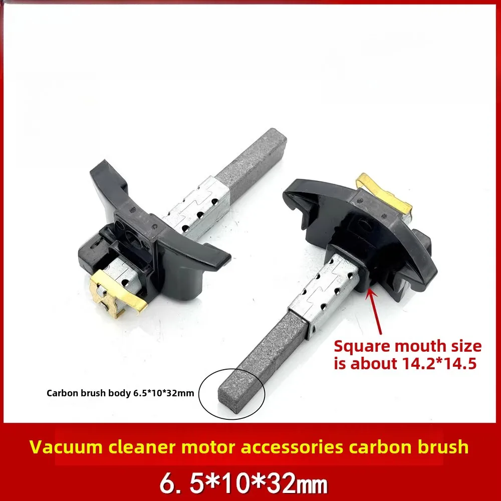 2PCS Suitable for Philips America Haier Sanyo Dragon and other vacuum cleaner motor motor parts carbon brush 6.5x10x32