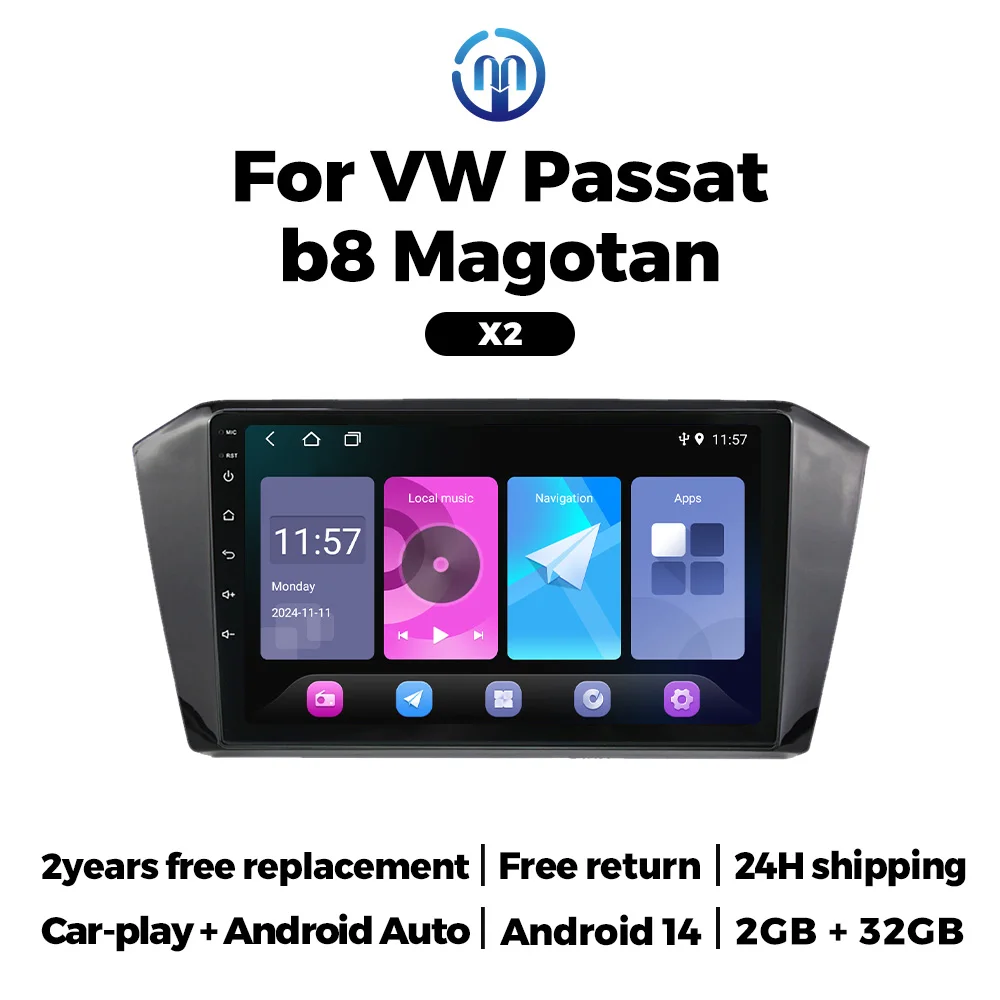 

Android 14 Car Radio For Volkswagen VW Magotan Passat B8 2015 2016 2017 2018 2019 2020 2021 Carplay Auto GPS Player Multimedia