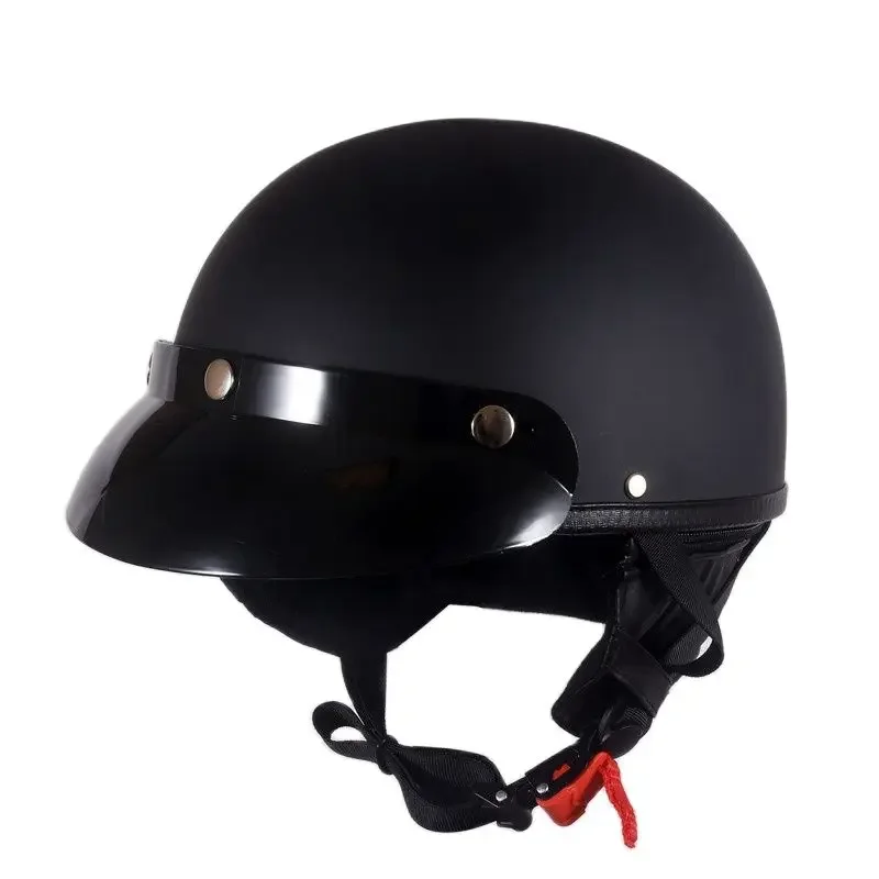 2025 Vintage Half Face Motorcycle Summer Helmet Retro DOT Certified with Neckerchief for Motorbike Riding