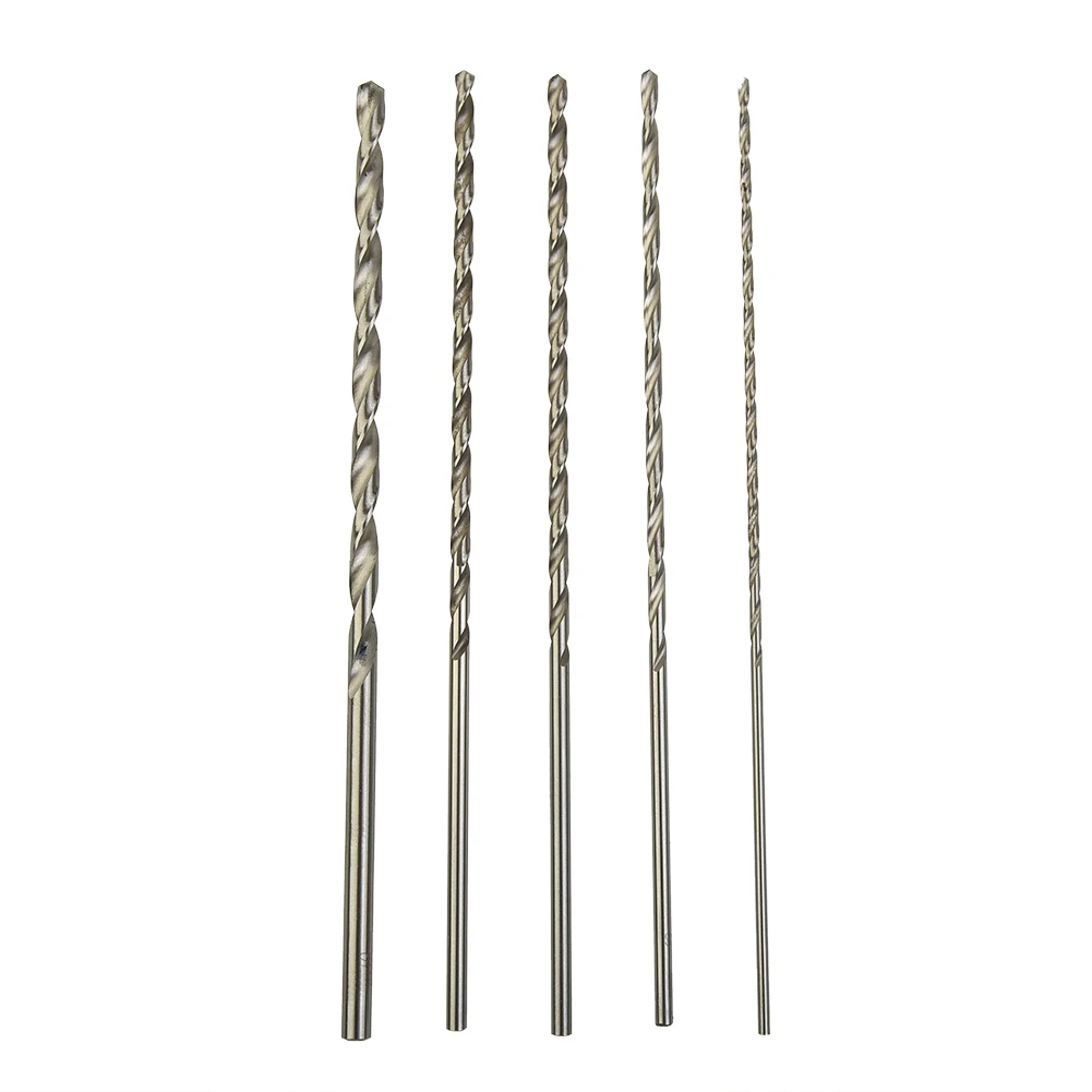 5Pcs Cobalt High Speed Steel Extra Long Drill Bit Set Metal Multi Tools DIY Wall Hole Saw Drill Bits Electric Tools Center Drill