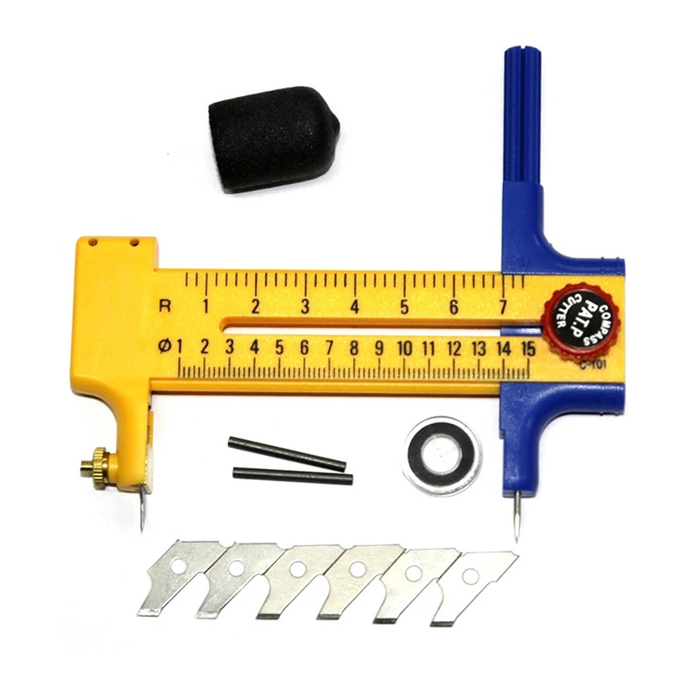 Circular Cutting Tools Adjustable Compass Circle Cutter Dia 10mm-150mm Cortador Circular Circle Cut PVC Compass Circle Cutter