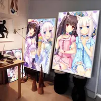 Anime Girl N-nekopara Game Maid Poster Waterproof Vintage Movie Posters High Quality Wall Art Print For Room Decor Gift 4