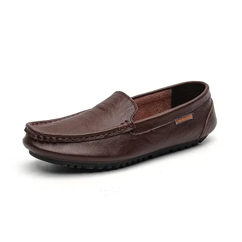 Genuine Leather Moccasins Men's Slip-on Loafers Men's Casual Driving Leather Shoes Loafers Summer