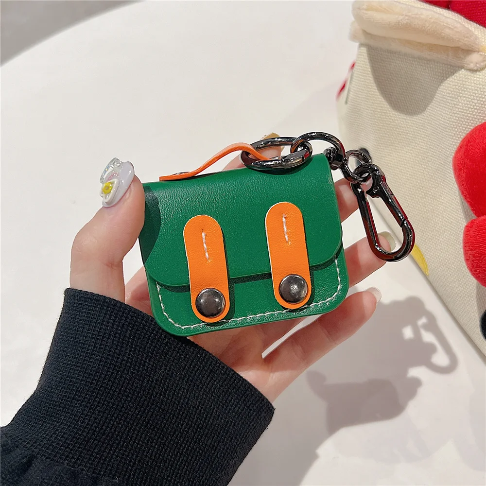 Модный кожаный чехол для Airpods Pro 2 2022 2023 для Airpods 3 2, защитный чехол для беспроводных наушников, маленькая сумка, украшение в подарок