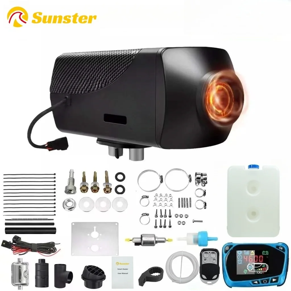 Sunster Air Diesel Heater 2KW/8KW 12V Universal Car Parking Heater Autonomy With Remote LCD Monitor Voice Broadcast for Mot