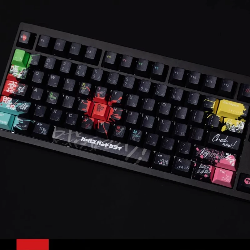 GIRLS BAND CRY Theme Keycaps Set PBT Cherry Profile 140keys Custom Original Handmade Keycaps for Mechanical Keyboard Accessories