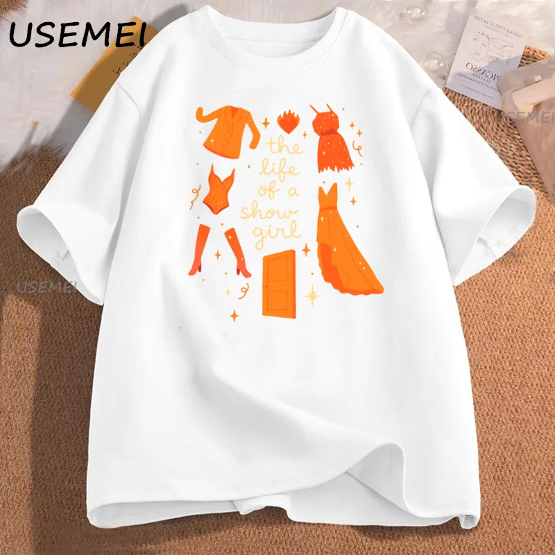 La vie d'une Showgirl T-shirt TS12 imprimé T-shirt femmes dames coton T-shirt casual col rond t-shirts drôles surdimensionné hauts amples