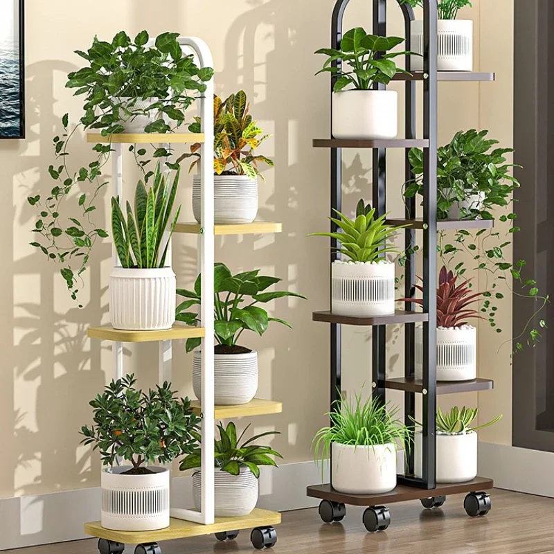 Living room floor-to-ceiling flower rack, balcony multi-layer flower pot rack,indoor and outdoor green dill succulent plant rack