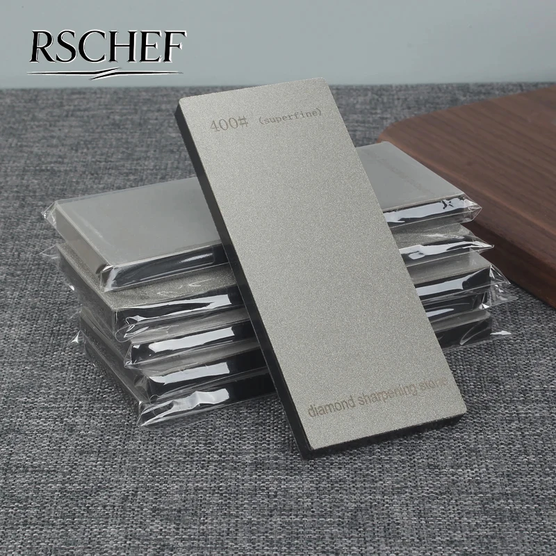 150mm Diamond Sharpening Stone Professional Woodwork Single-Sided Grinding Stone With Non-Slip Base 80-3000# Knife Sharpeners