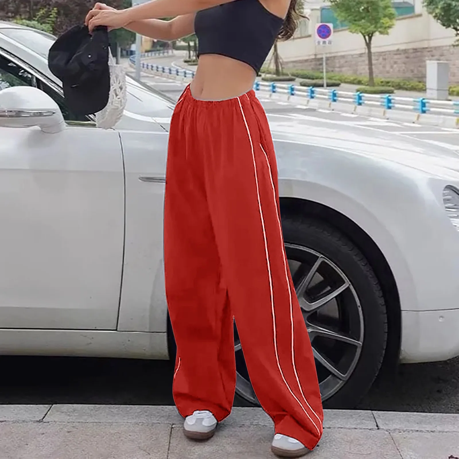

Women Set Women'S Loose Cargo Pants Retro Multi Pocket Low Waist Womens Casual Harem Baggy Pants Womens Cropped Pants Casual
