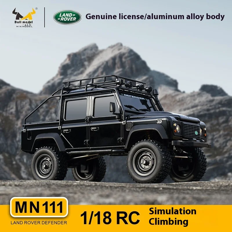 MN Model 1:18 Crawler MN111 Defender RTR RC dla dorosłych profesjonalny 4WD pojazd terenowy światła Led metalowy samochód zdalnie sterowany samochód