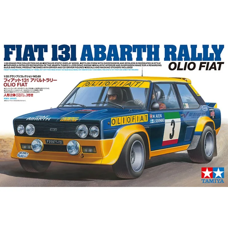 

Tamiya 20069 статическая Сборная модель автомобиля масштаб 1:24 для Fiat 131 Abarth Rally oil Fiat набор моделей автомобиля