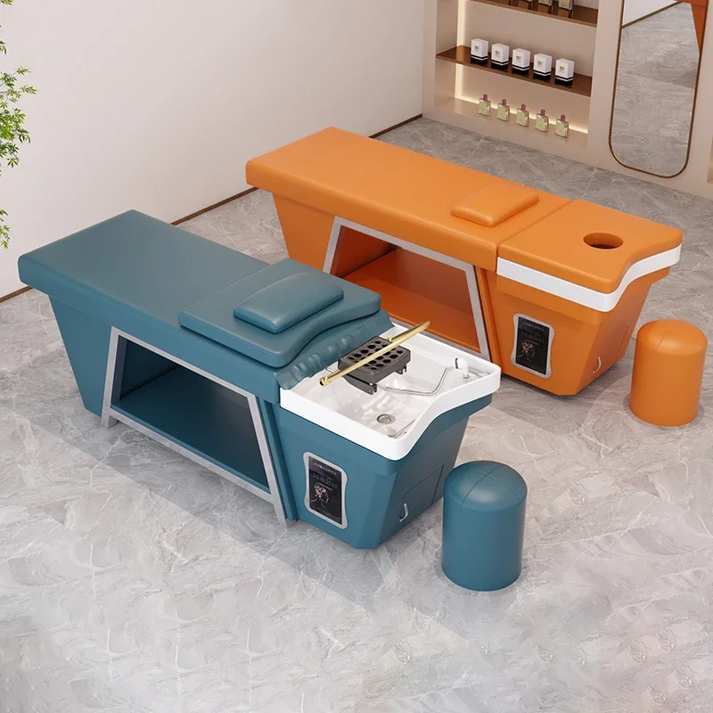 

Shampoo Makeup Chair Room Professional Washbasin Hair Therapy Bowl Spa Bed Commercial Backwash Reclining Cama Abatible Salon