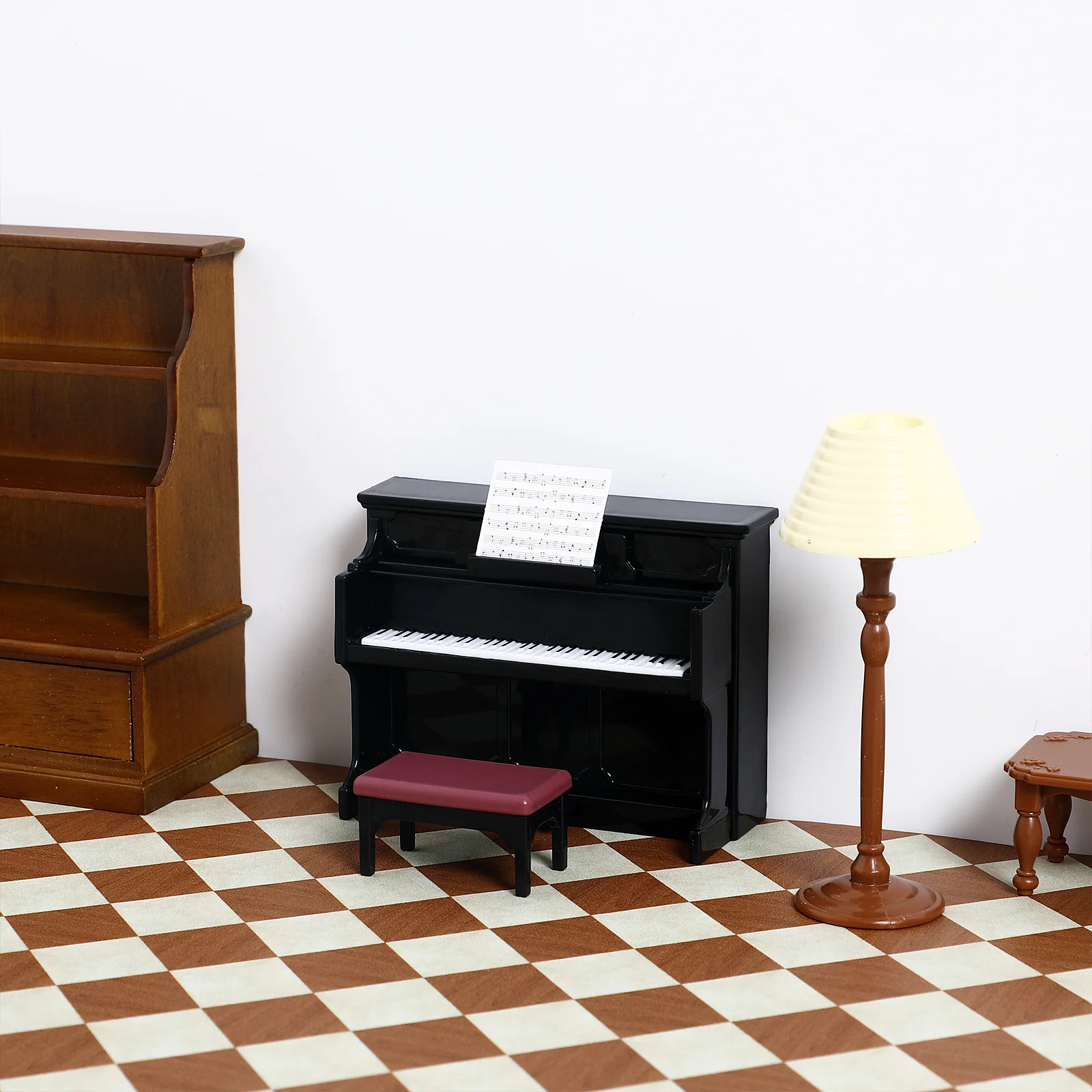 Ensemble de scène de piano de maison de courses de musique miniatures, accessoires de meubles pour bébé, décoration d'intérieur