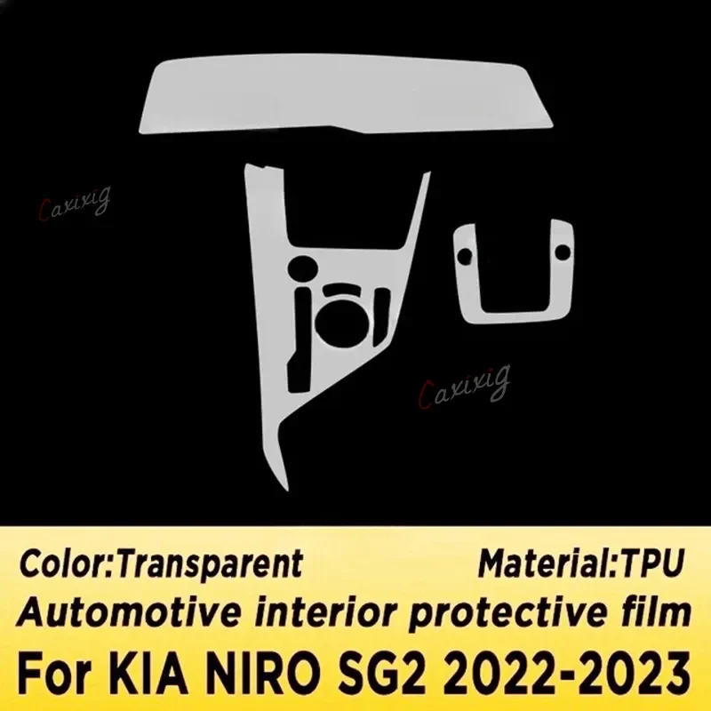 For KIA NIRO SG2 2022 2023 Car Door Center Console Media Dashboard Navigation TPU Anti-scratch Protector Film Car Accessories