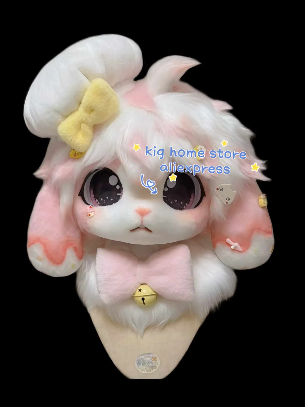 Fursuit Kigurumi Headset Berbulu Kostum Cosplay Disesuaikan Berbulu Kepala Hewan Comiket Rubbit Boneka Kucing Comiket Berbulu Boneka