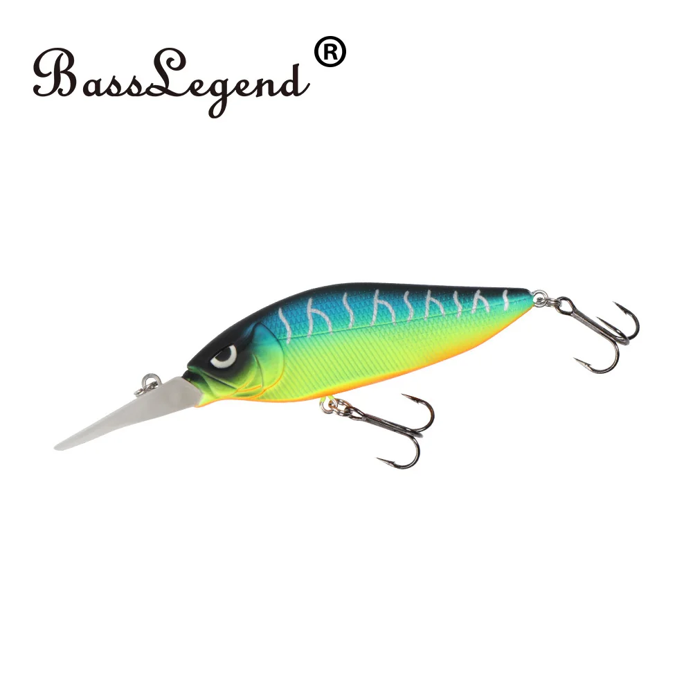 BassLegend Fishing Floating Diving Flap Slap 77F Crankbait Minnow Jerkbait Shad Bass Pike Lure 77mm12.5g