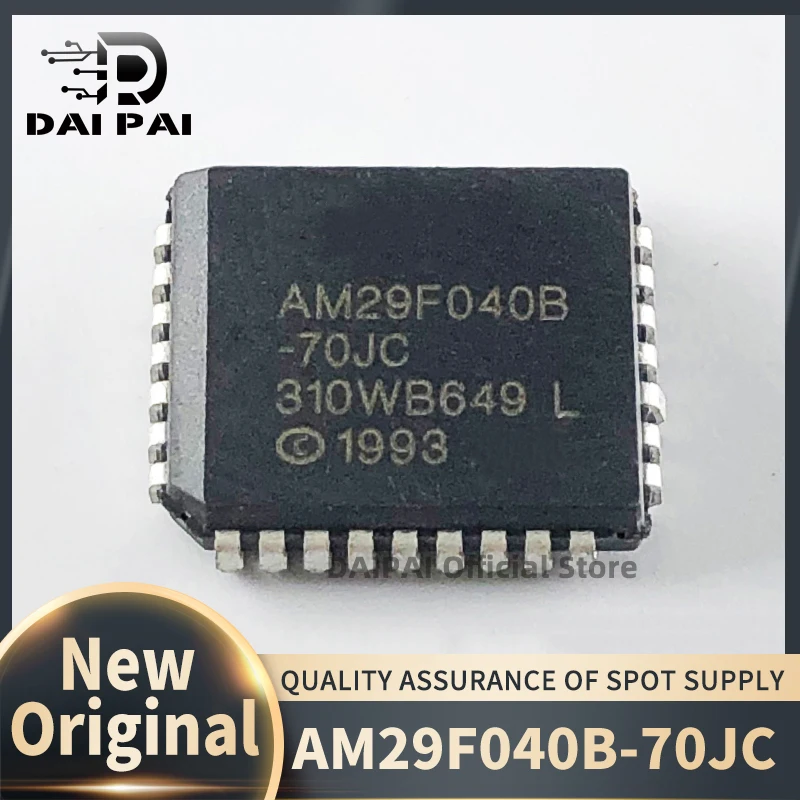 (50Pcs/Lot) 100% New original AM29F040B-70JC AM29F040B-70 AM29F040B AM29F040 29F040 PLCC32 Chipset