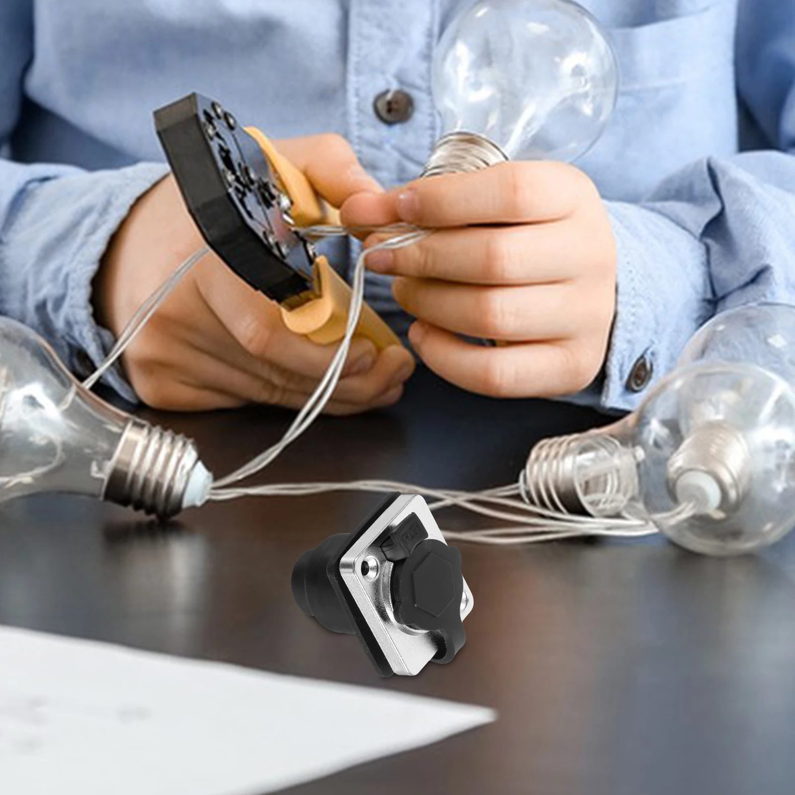 

Waterproof Aviation Plug Socket Outdoor Network Cable Connector Stable Signal Transmission Network Connector for Home Office