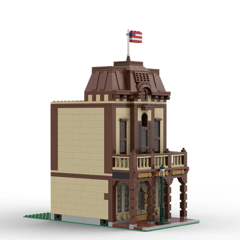 City Street View Model MOC Building Bricks Magical House Architecture Modular Technology Gift Holiday Assemble Children Toy Suit
