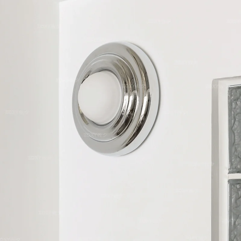 

Circular Chrome Wall Lamp Nordic Modern Minimalist Bedroom Sconce Balcony Hallway Living room Atmosphere Staircase LED Lights