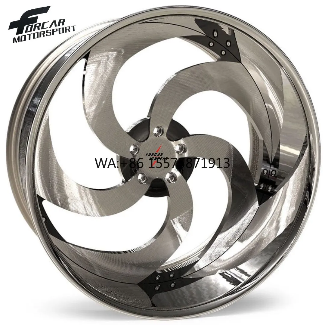 

New High Standard Gloss Color Deep Concave Two-Piece Lightweight Forcar Custom Design 16-24 Inch Alloy Forged Wheels Rims