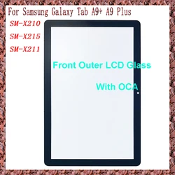 For Samsung Galaxy Tab A9+ A9 Plus SM-X210 SM-X215 X210 X211 X215 Touch Screen Panel Tablet Front Outer LCD Glass Lens With OCA