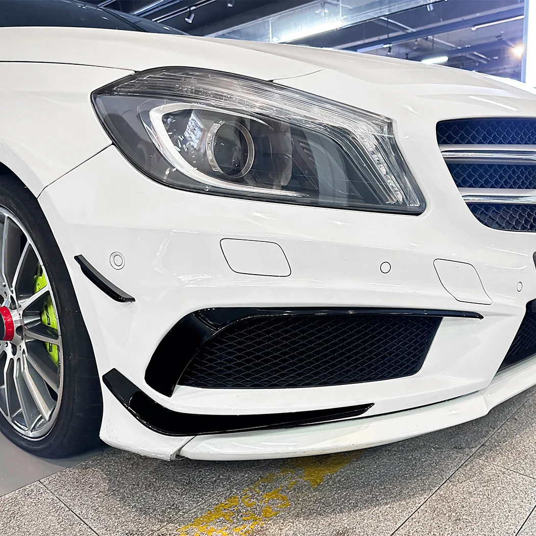 Front Bumper Lower Air Vent Canards For Mercedes Benz A Class W176 A180 A200 A250 A45 AMG 2013-2015 Outlet Blade Cover Trim - view 5