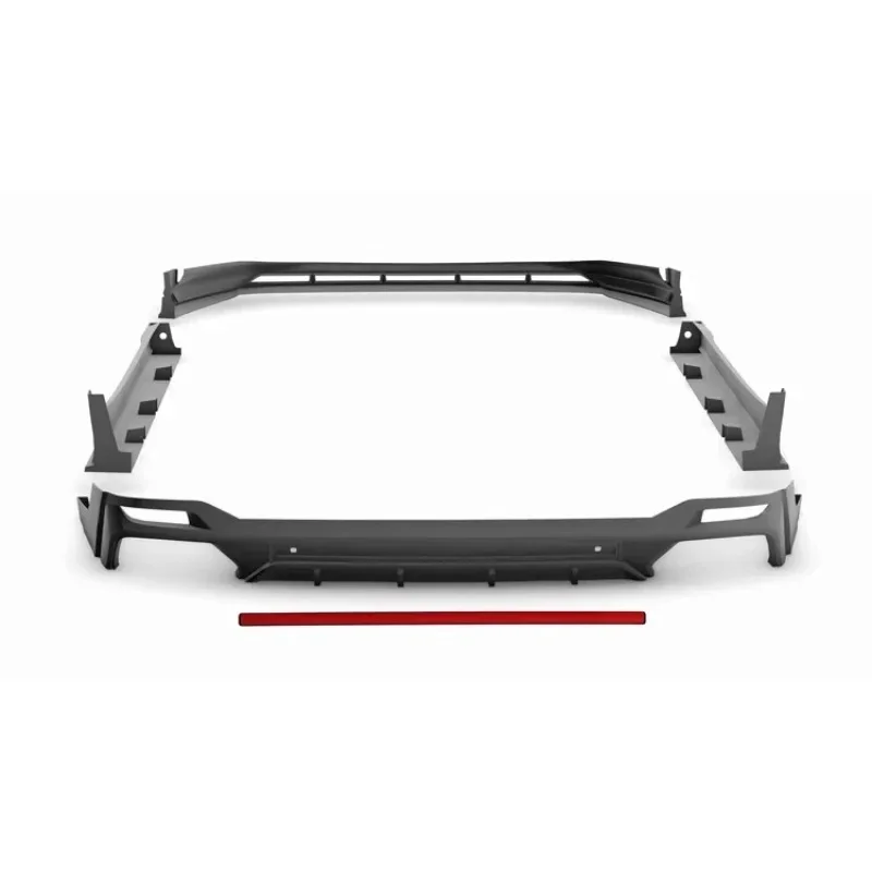 Practical Modified Body Kit Front Shovel Rear Lip Side Skirt Sport Style Universal Fit Car Auto Guard