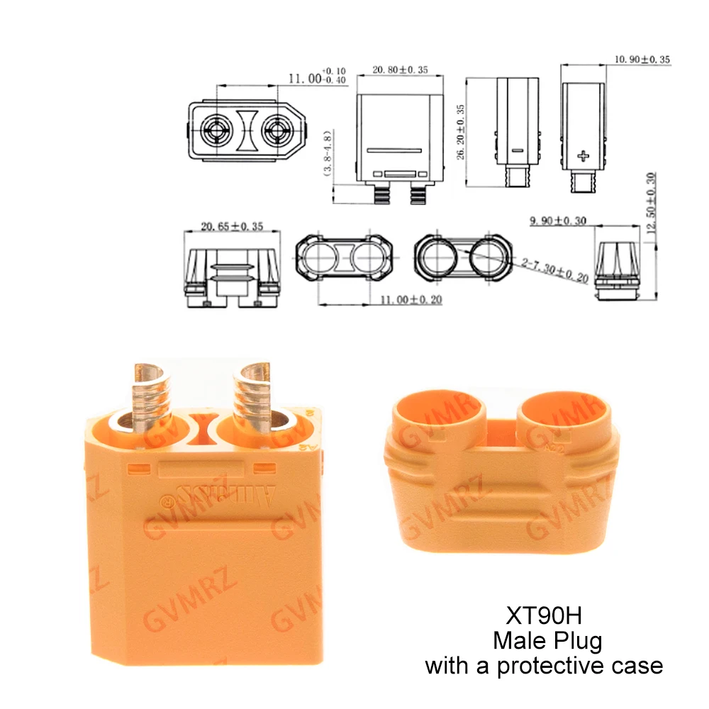 1PCS XT30U XT60H  Male Female Bullet Plugs with Sheath Protection for RC Lipo Battery FPV Drone Integrated circuit