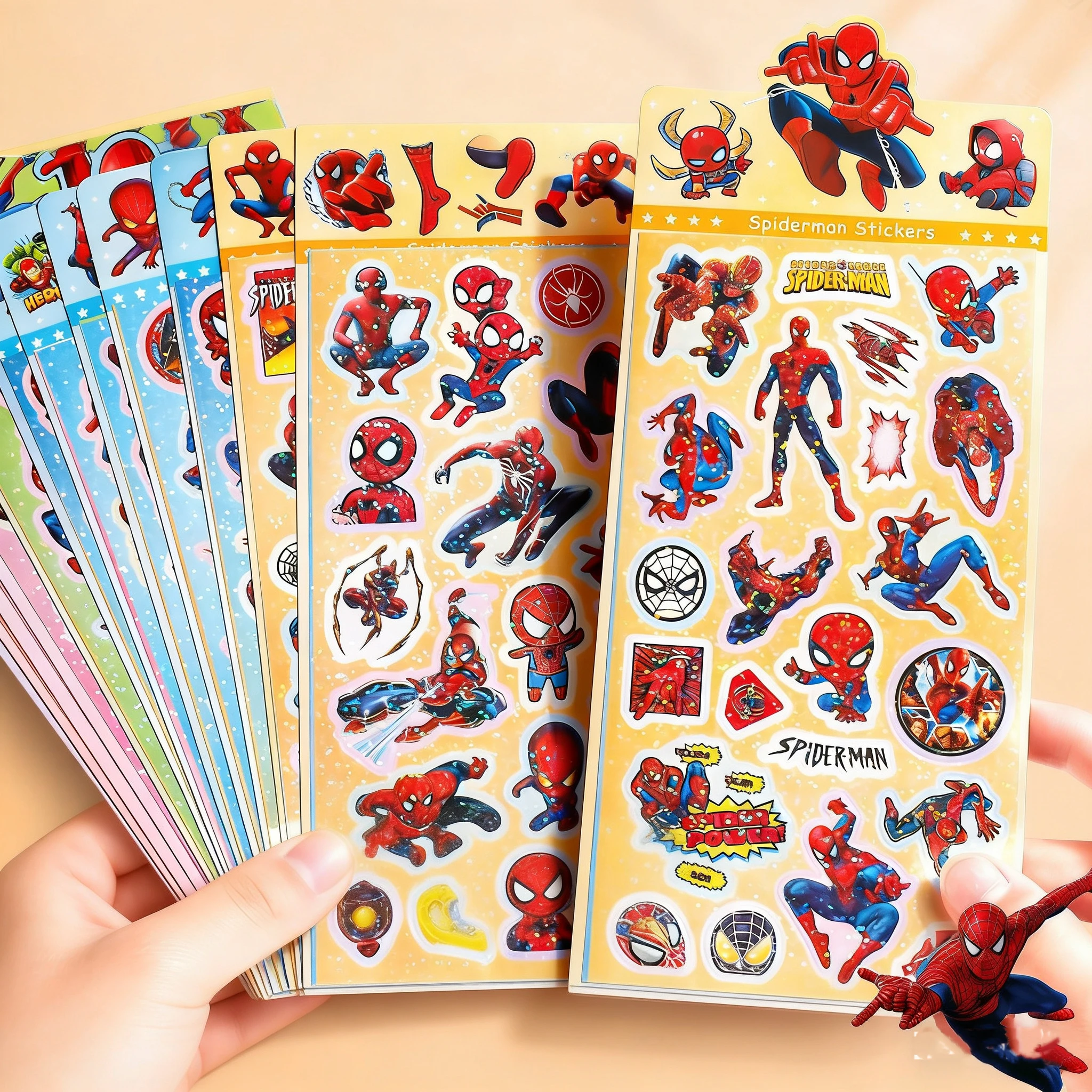 5 pegatinas de Marvel Spider-Man para niños, pegatinas de superhéroe Spider Man para botellas de agua, portátiles, recuerdos y recompensas para fiestas infantiles