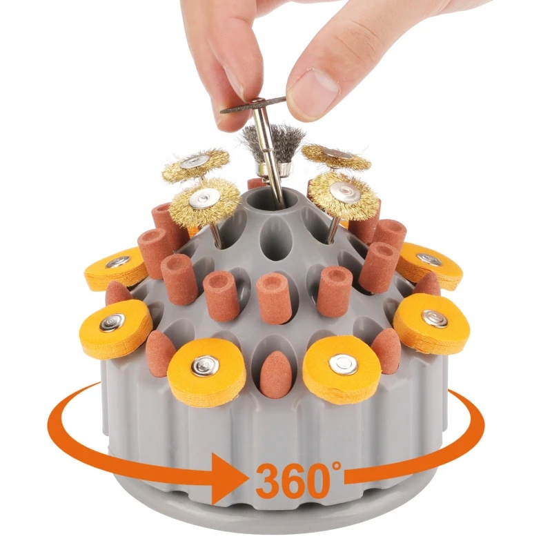 Dental Burs Storage Box, 360 Degree Rotating Organizer