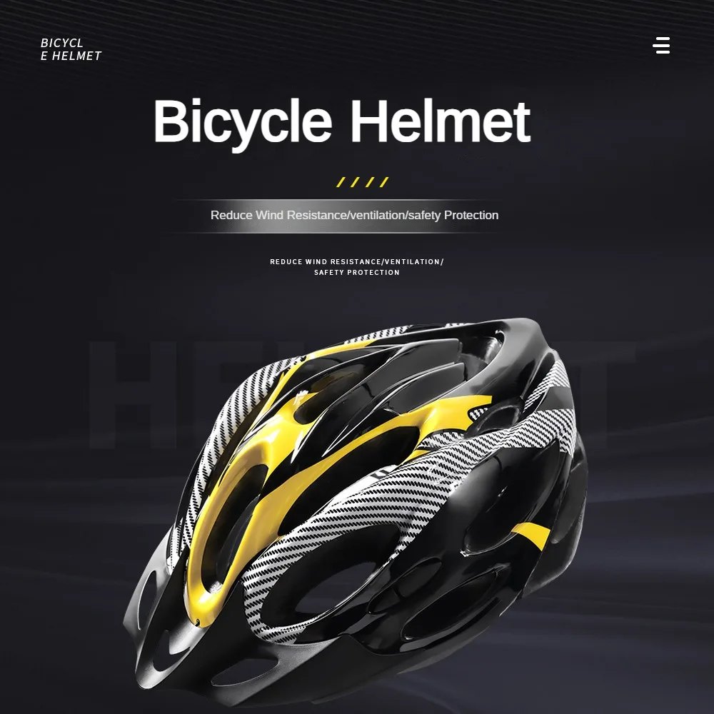 Carbon fiber Texture Helmet Adult MTB Mountain Bike Cycling Equipment Safety Bicycle Motorcycle Hat Caps female male EPS Foam