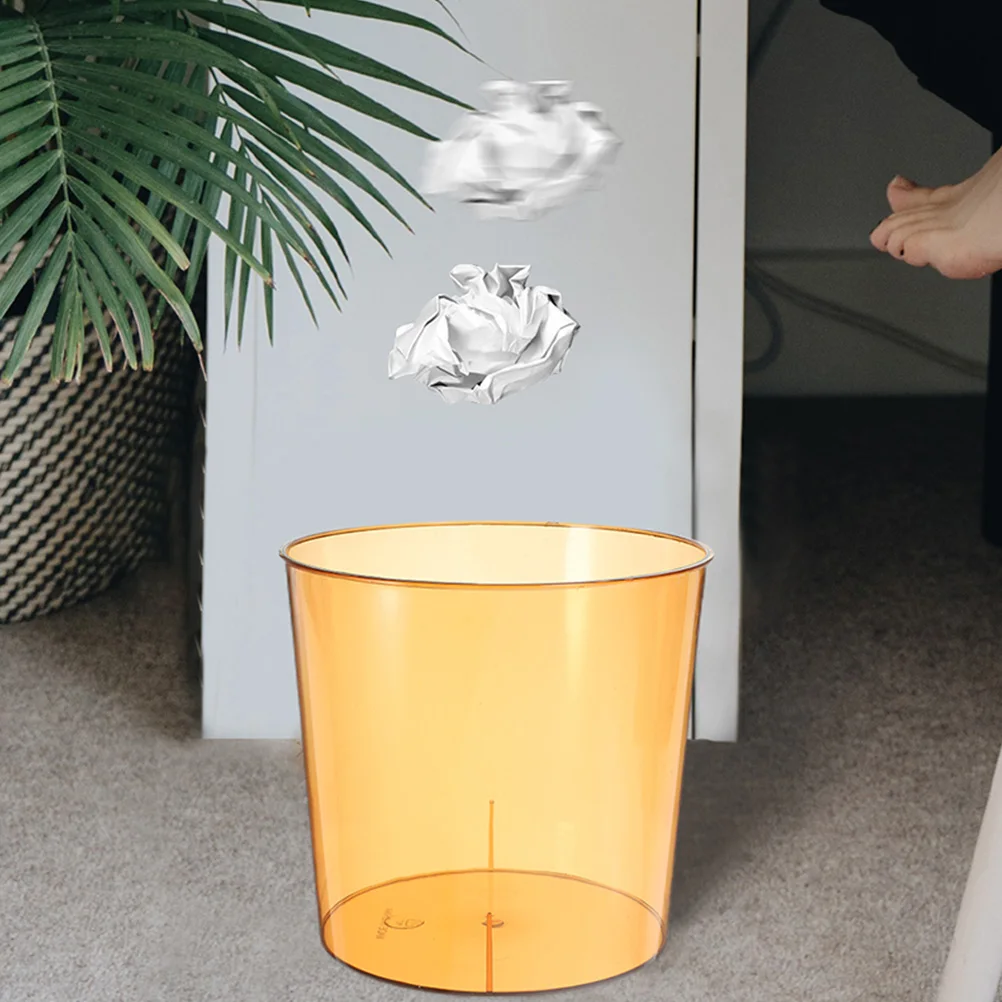 

2pcs Ultra Thin Trash Can Clear Thickened Pet Portable Garbage Bin For Kitchen Bathroom Office Bedroom Living Room Small Space