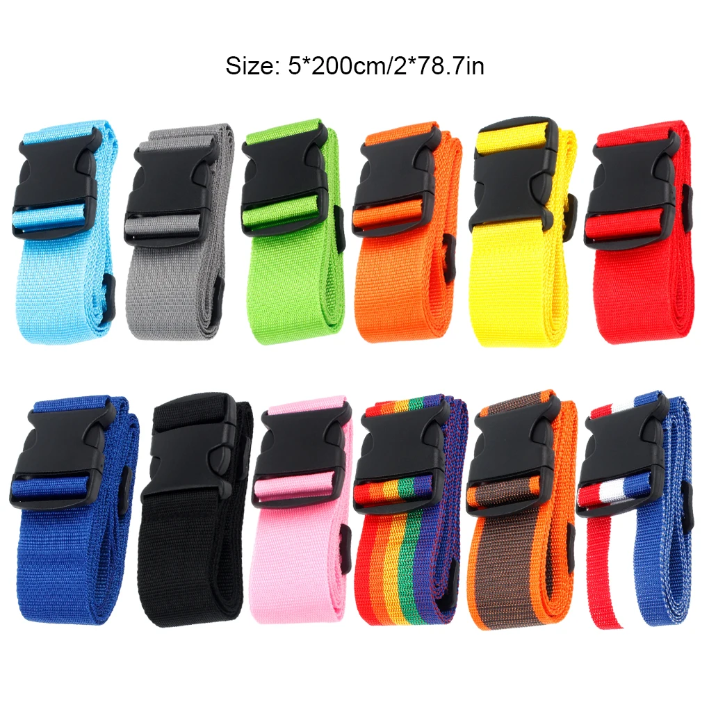 Nylon Heavy-Duty Adjustable Luggage Straps Luggage Binding Rope Suitcase Strap Fixing Strap ​travel Luggage Straps