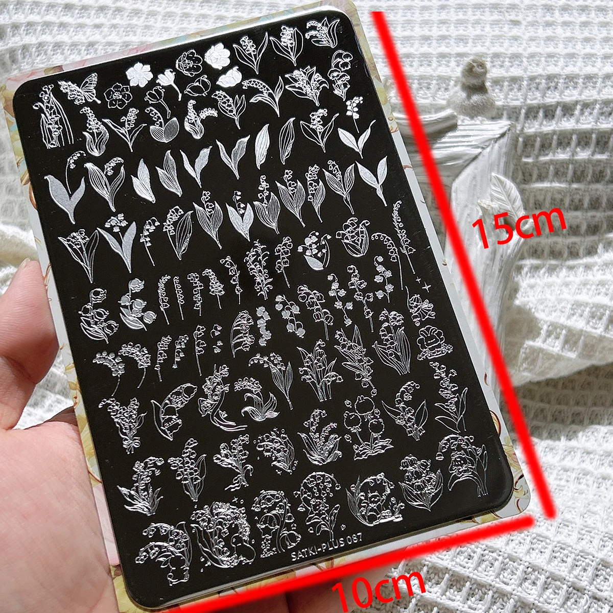 แผ่นปั๊มลายเล็บ แผ่นเหล็กปั๊มลายเล็บ สำหรับมือใหม่ ไม่ต้องทาสี ลายตกแต่งเล็บ ลายดอกไม้ ดอกลิลลี่ ดอกเบญจมาศ ดอกซากุระ ดอกพีช ดอกกุหลาบ แม่พิมพ์เจลทาเล็บแบบใส แผ่นปั๊มลายเล็บซิลิโคน  อุปกรณ์ทำเล็บ