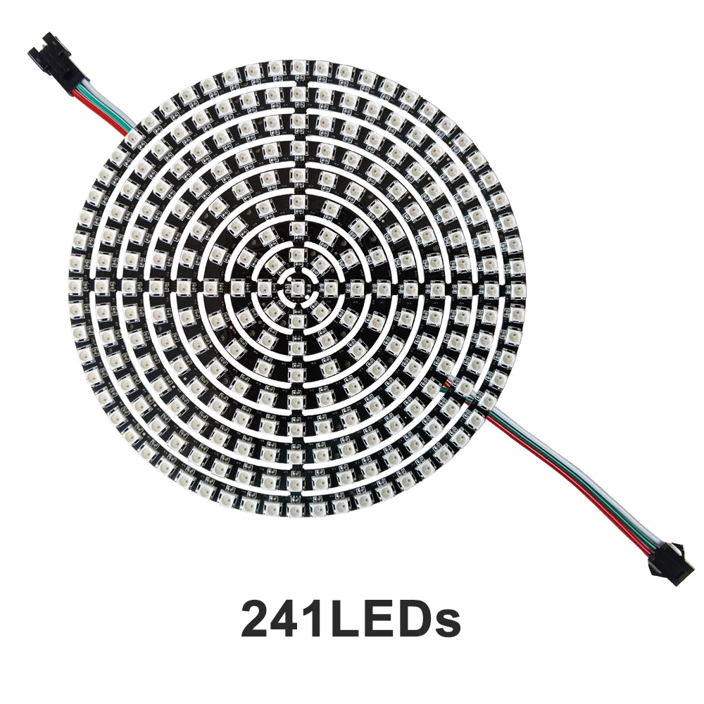 Imagem -06 - Led Módulo Redondo Anel Pixel Luz Tira Sonho Cor 3pin Individualmente Endereçável 5050 Rgbic Sk6813 Preto Branco Pcb Dc12v