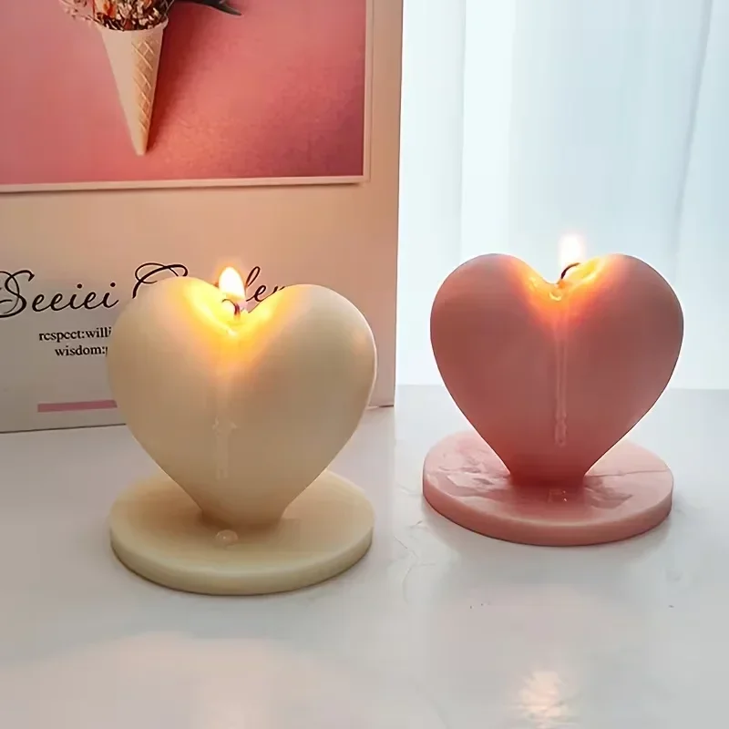 

Высококачественная 3D-форма для свечей в форме сердца, силиконовая форма для мыла ручной работы, гипса, хрустальных поделок, форм для литья из смолы, ко Дню святого Валентина