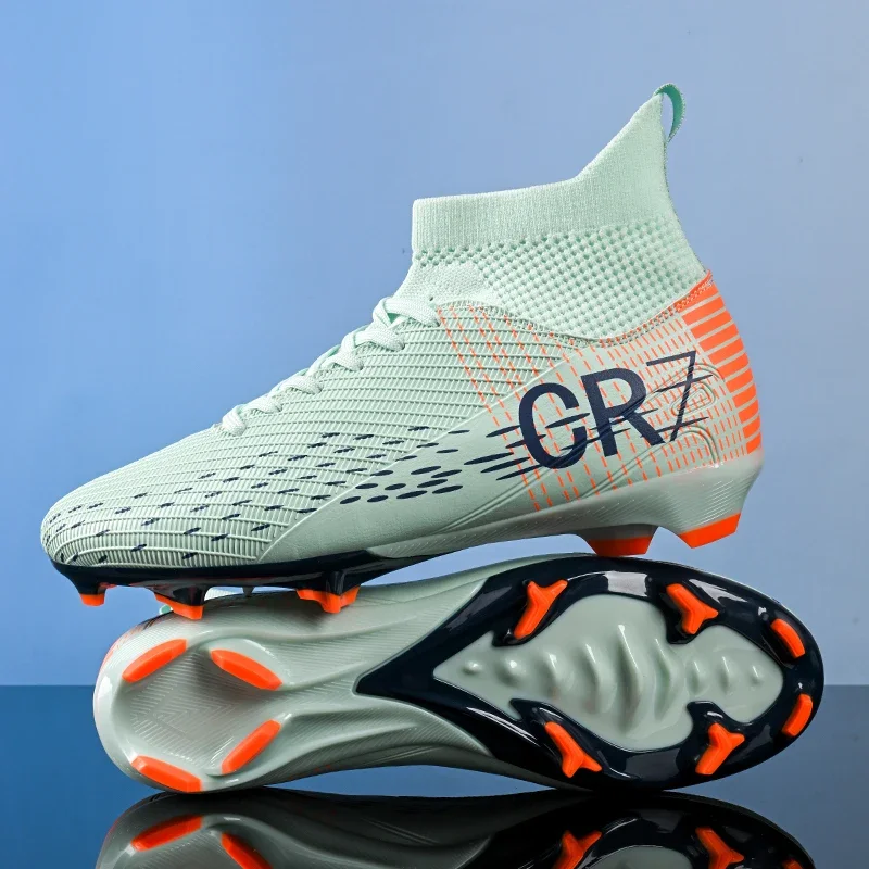 

New Men Football Boots Grass High-quality Soccer Shoes High-top Futsal Cleats Sneakers Non-Slip Match Indoor Hot-selling FG/TF
