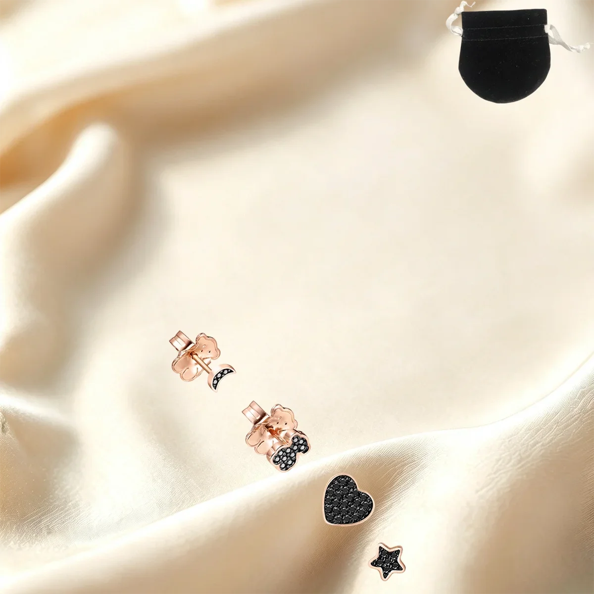 Heart Star Flower Pearl Stud Earrings, Multi‑shape Dainty Ear Jewelry, Ideal For Sweet Outfits, Versatile Trendy Ear Ornaments