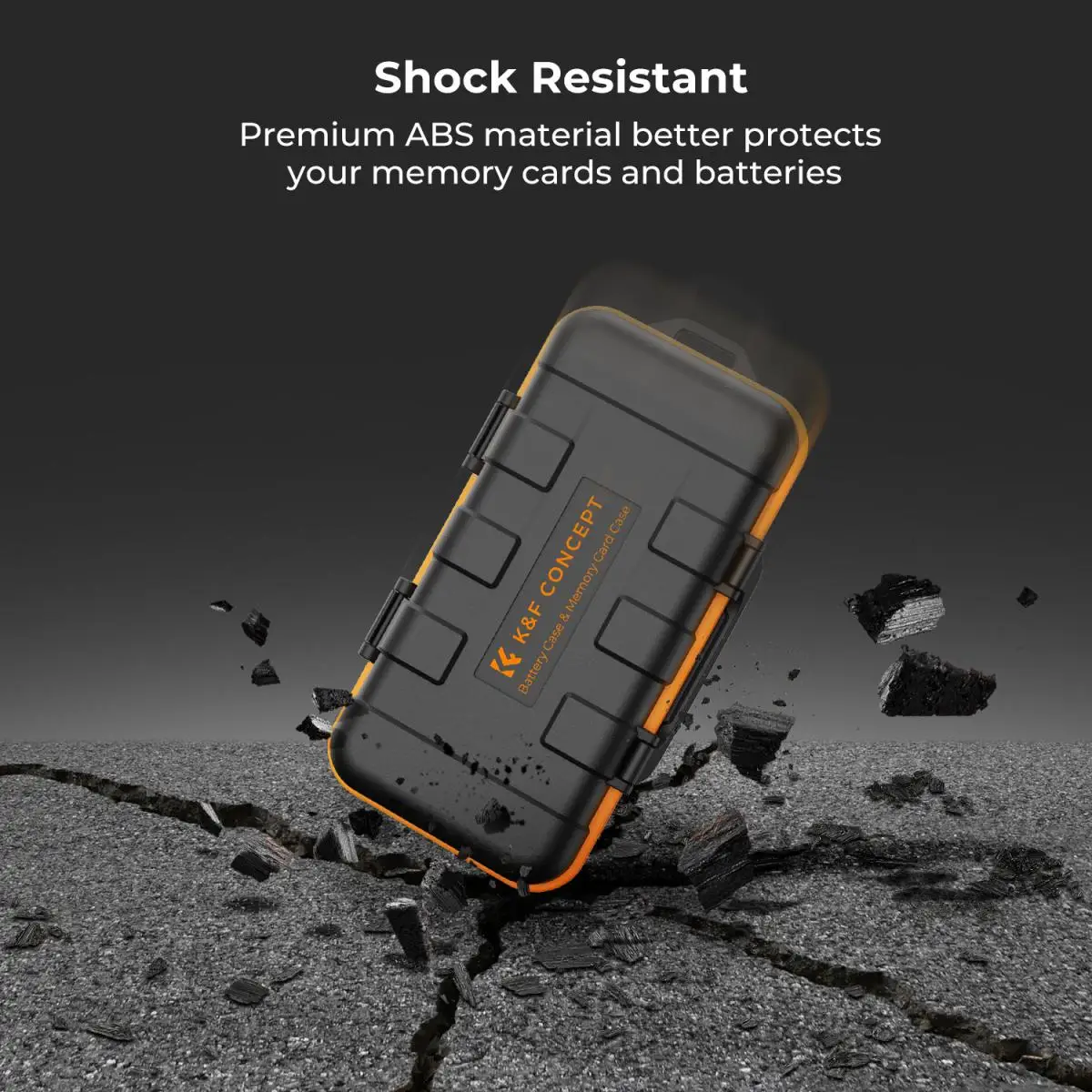 K&F Concept Battery Case SD Card Box Wodoodporne i odporne na wstrząsy etui na baterię Karta pamięci Sim Card Małe etui na kartę SD — zdjęcie produktu 4