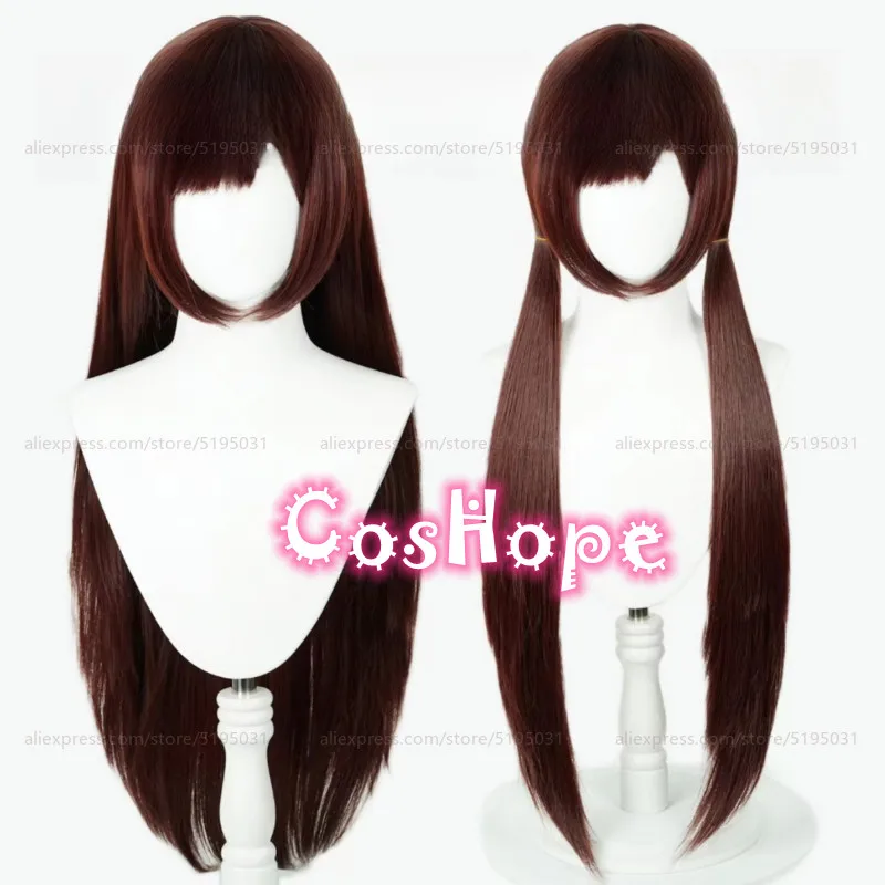 Mari Makinami Illustrious Cosplay Wig 80cm Long Brown Red Wig Cosplay Anime Cosplay Wigs Heat Resistant Synthetic Wigs