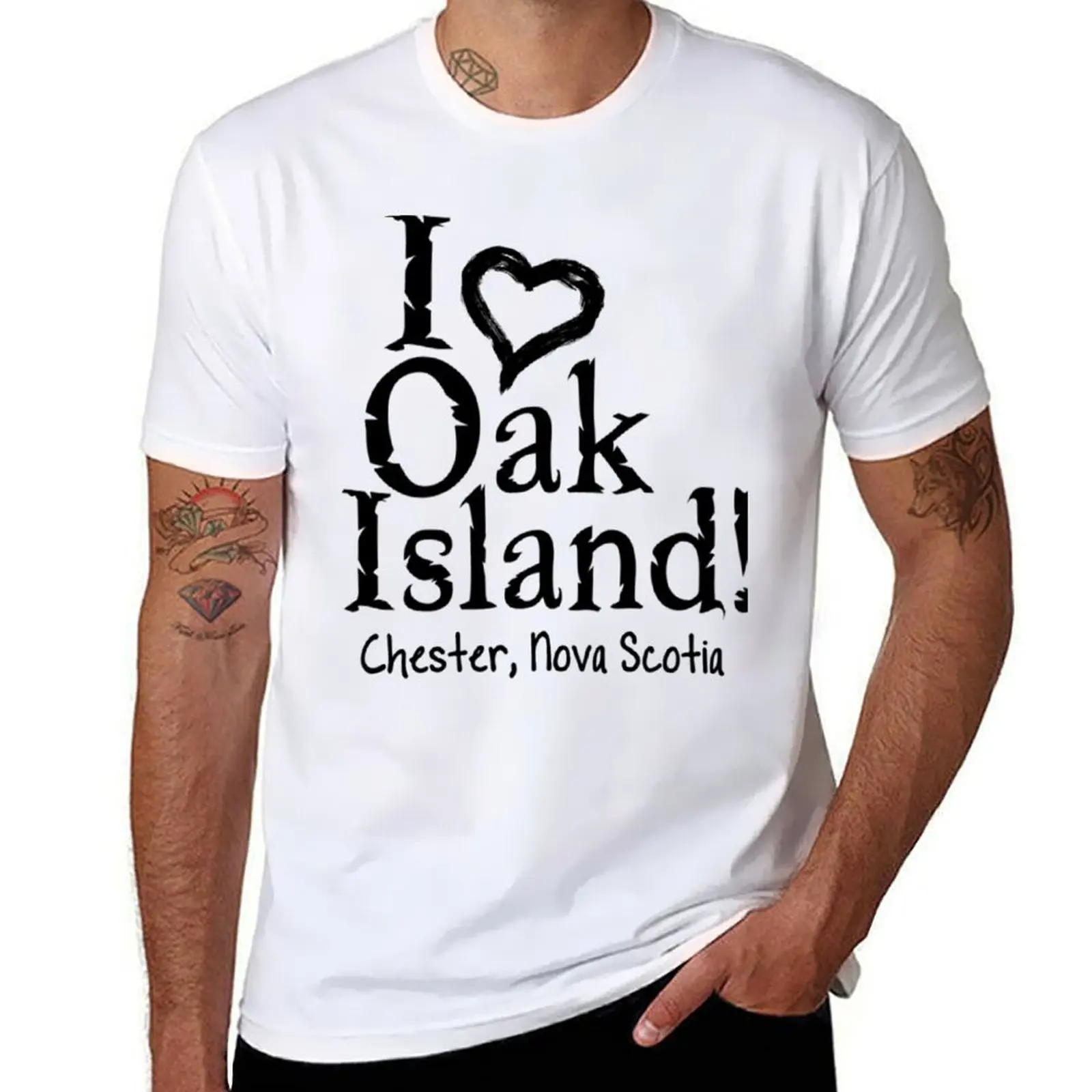 

I _lt_3 Oak Island! T-Shirt cotton t shirts man 100% man t shirts cotton T-Shirt