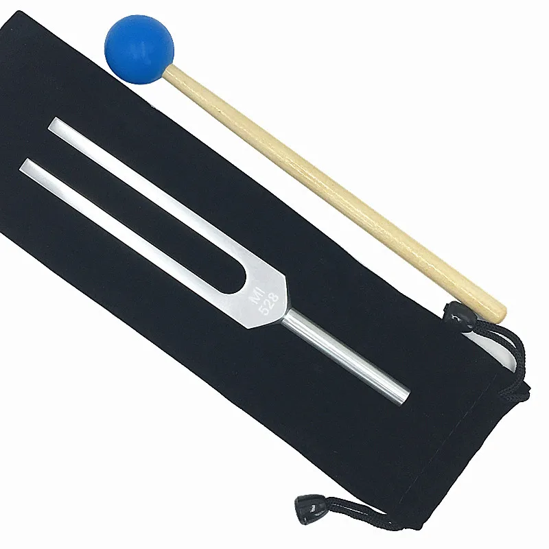 MI528 tuning fork aluminum alloy 528HZ tuning fork chakra tuning fork with cloth cover hammer can be