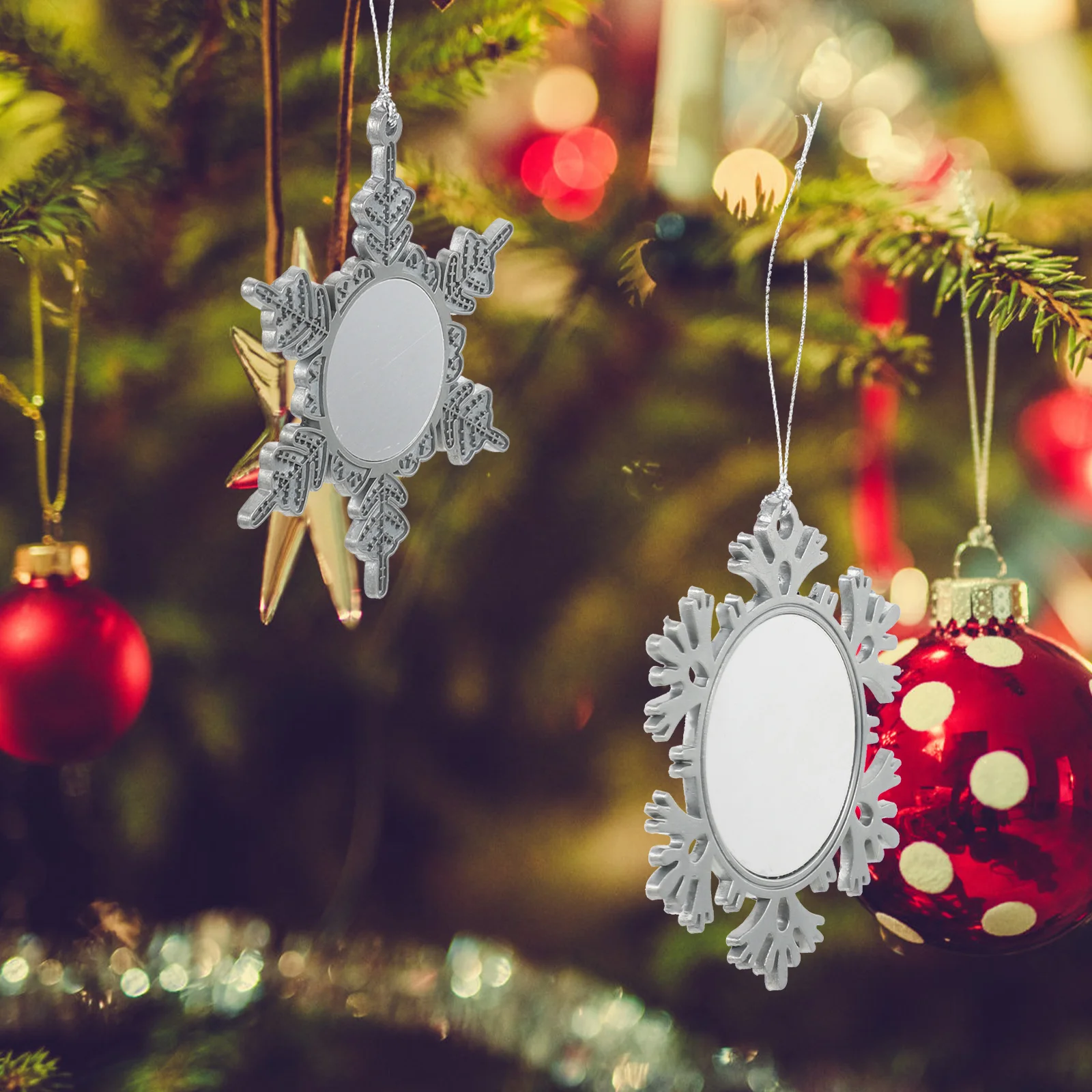 

3Pcs Blank Sublimation Snowflake Ornaments Christmas Tree Pendant Hanging Xmas Decor for Home Festival DIY Craft