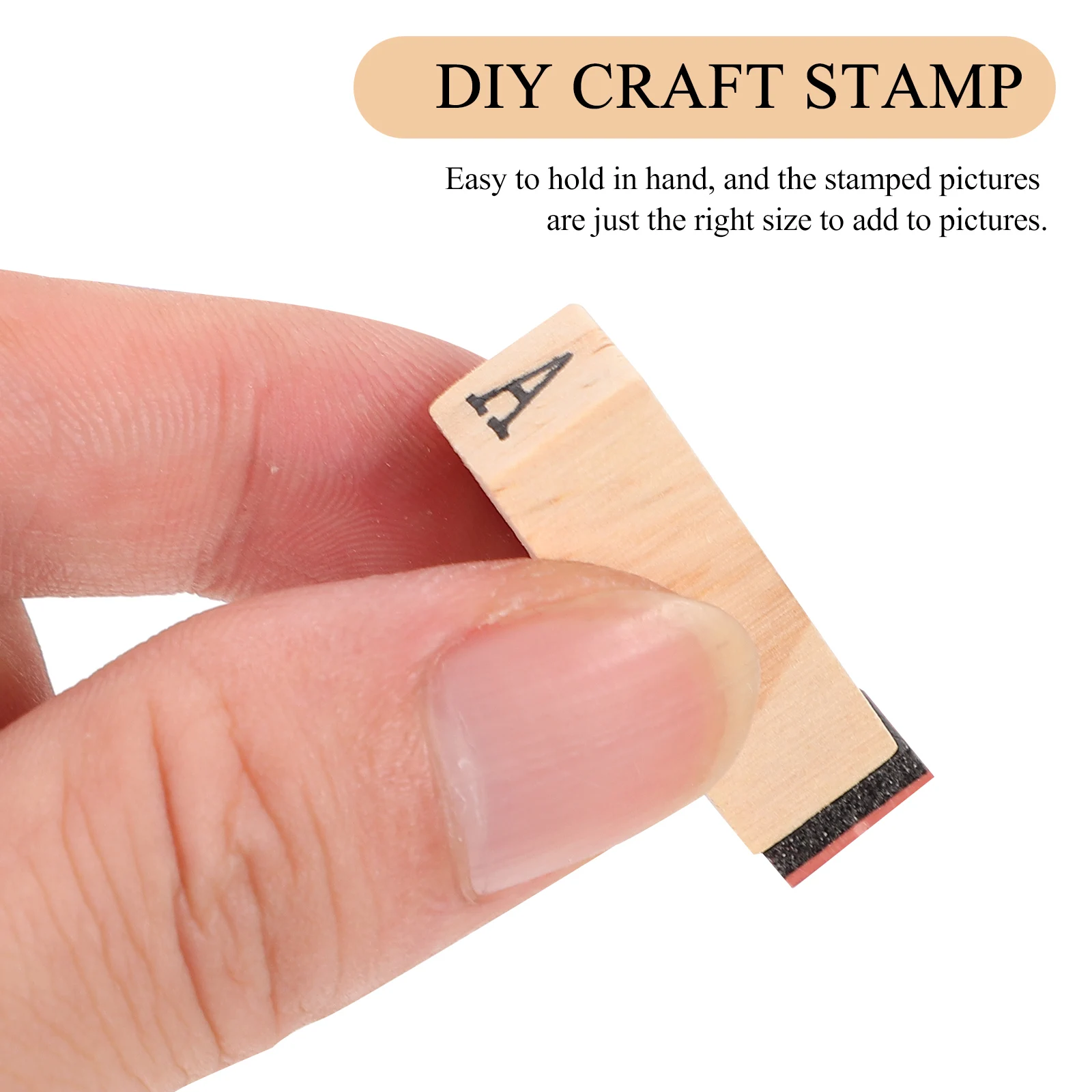

Wooden Stamp Set Alphabet Number Seal Stamps DIY Craft Planner Decorative Scrapbook Storage Container Homemade Collection Tool