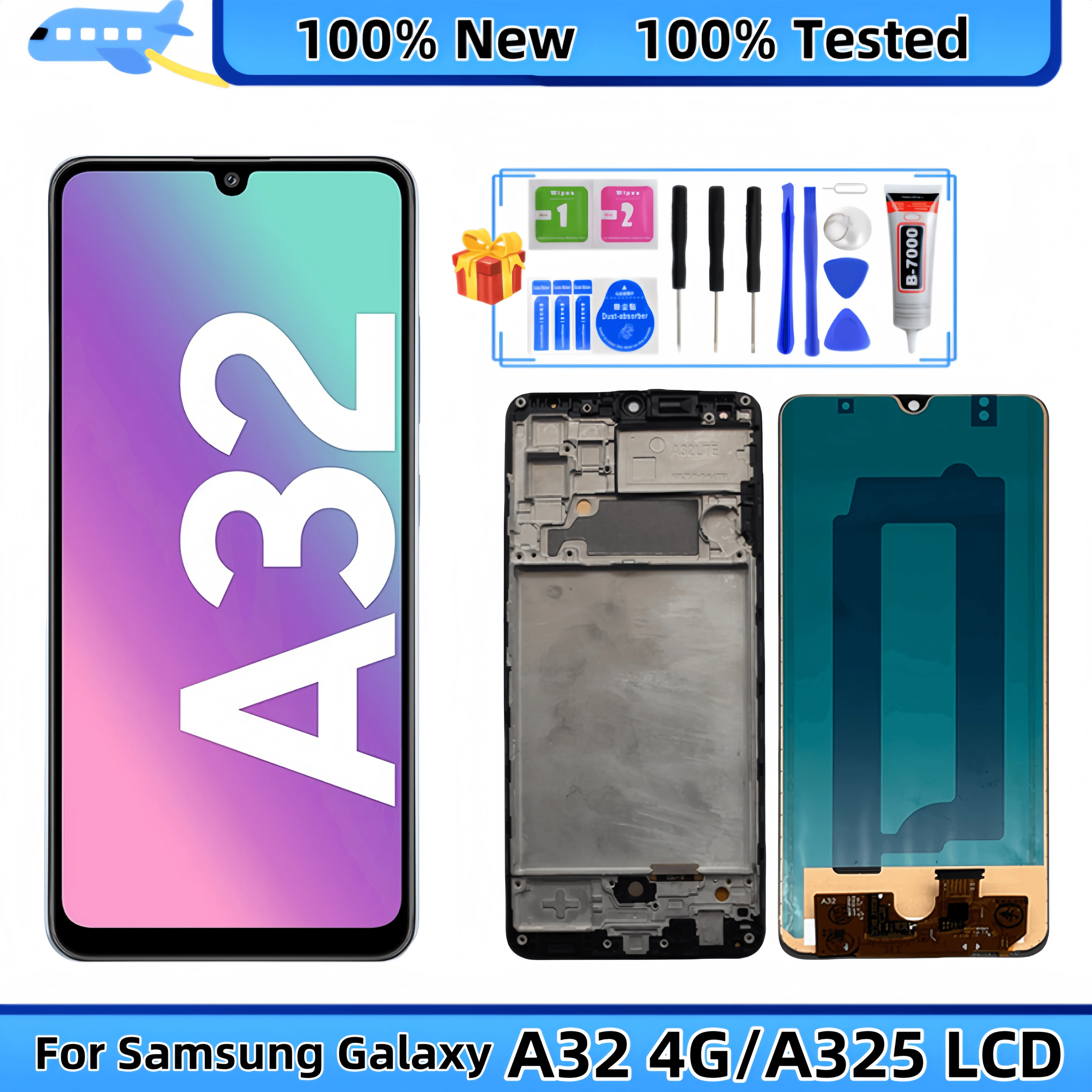 

For Samsung Galaxy A32 4G A325F SM-A325F A325F/DS A325M A325N LCD Display Touch Screen Digitizer Assembly Replacement