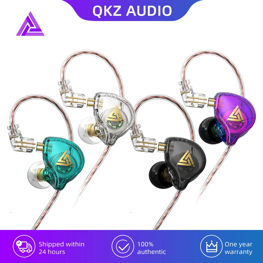 QKZ AK6 PLUS HiFi Earphone Noise Cancelling Headset Music Monitor Sport Earbuds In Ear Dynamic Wired Headphones with Microphone