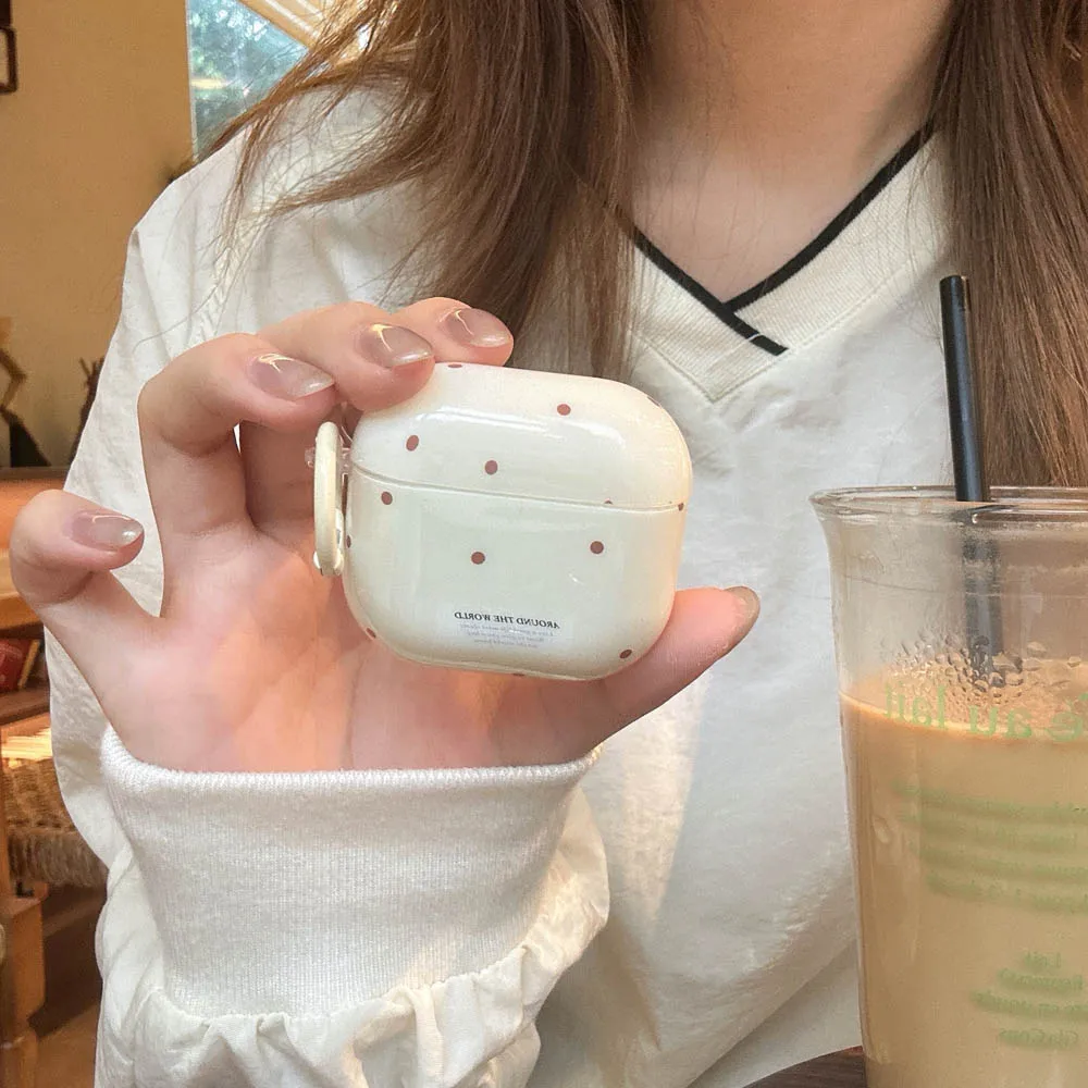 لـ AirPods 4 2 3 1 حافظة ناعمة باللون البيج مع حلقة لأجهزة AirPods Pro 2 AirPods Pro3 2025 غطاء ناعم جميل مضاد للسقوط #3